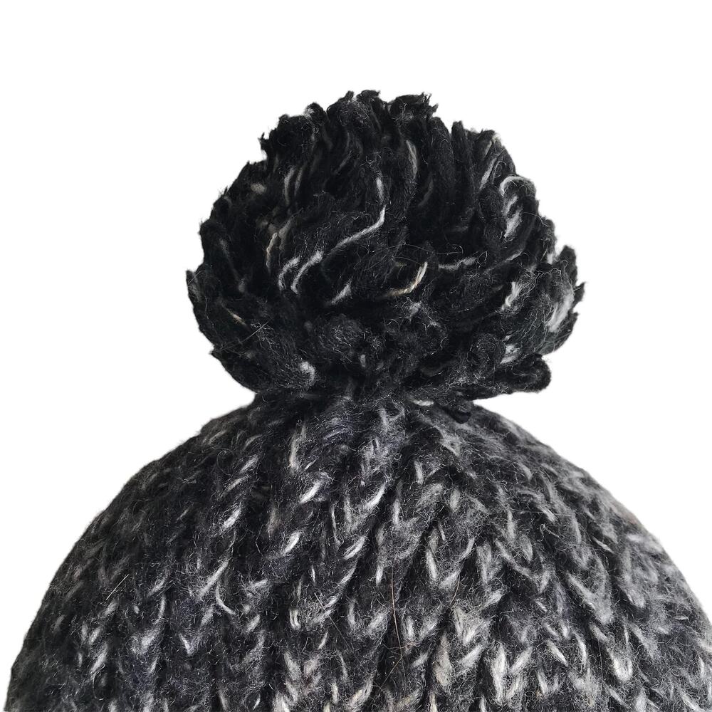 Wonderful Girl Chunky Knit Winter Hat Pom Pom Marled Ribbed Beanie Apres Ski Cap - Picture 5 of 7